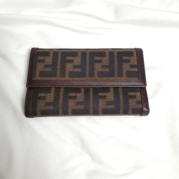 Vintage Fendi Zucca Long Wallet Cardholders - Picture 1 of 12